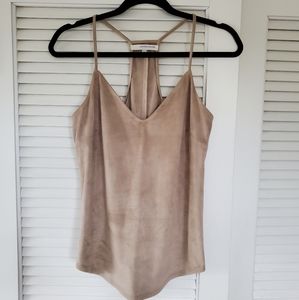 LAVENDER BROWN Suede Racerback Tank